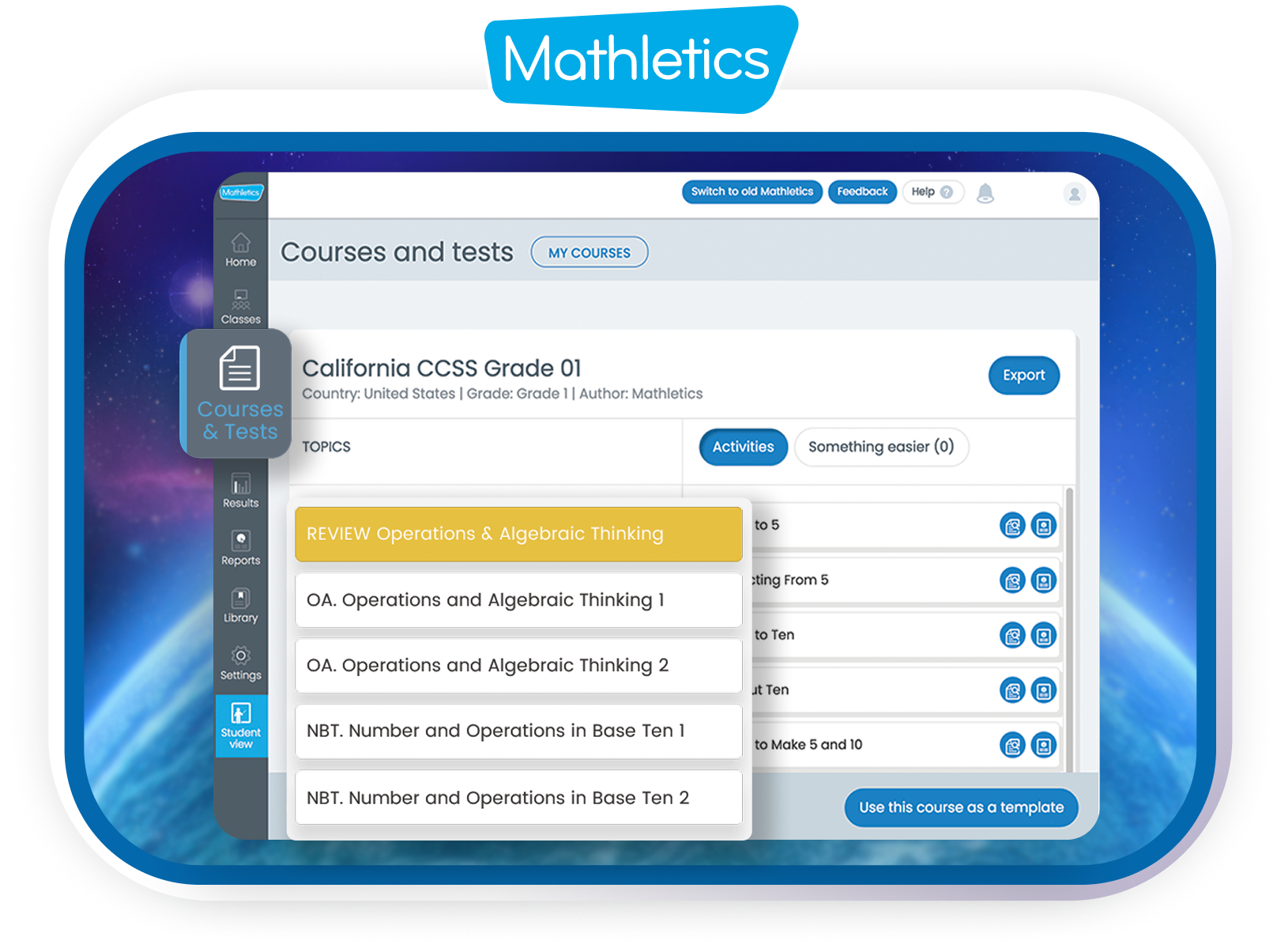 Mathletics program demo